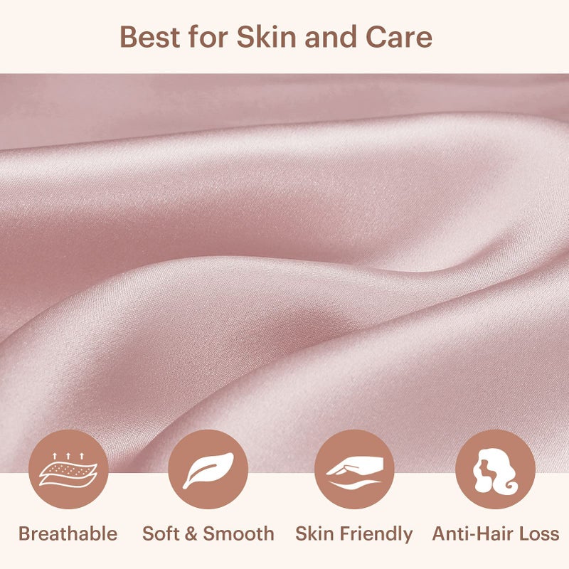 LilySilk غطاء وسادة حرير LILYSILK للشعر والبشرة - 100% حرير توت 19 موم ، غطاء وسادة سرير حرير من الجانبين مع سحاب مخفي ، 1 قطعة (حجم كينج 20''x36''، وردي فاتح)  - Image 4